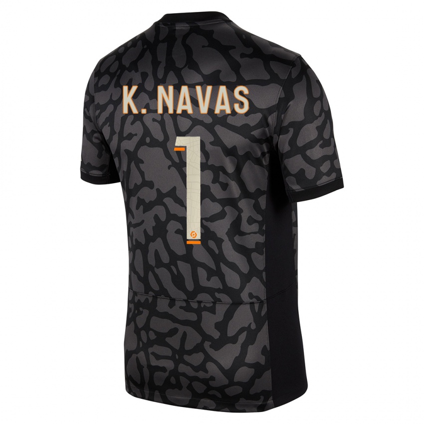 Niño Camiseta Keylor Navas #1 Negro Equipación Tercera 2023/24 La Camisa Chile