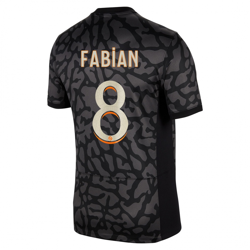 Niño Camiseta Fabián Ruiz #8 Negro Equipación Tercera 2023/24 La Camisa Chile