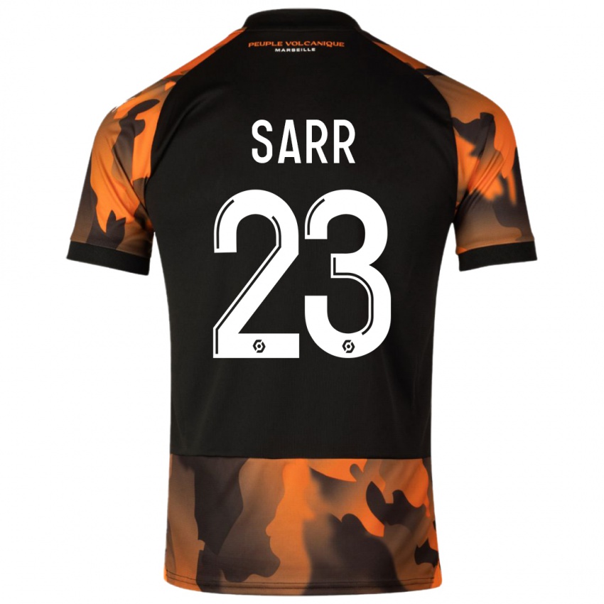 Niño Camiseta Ismaïla Sarr #23 Negro Naranja Equipación Tercera 2023/24 La Camisa Chile