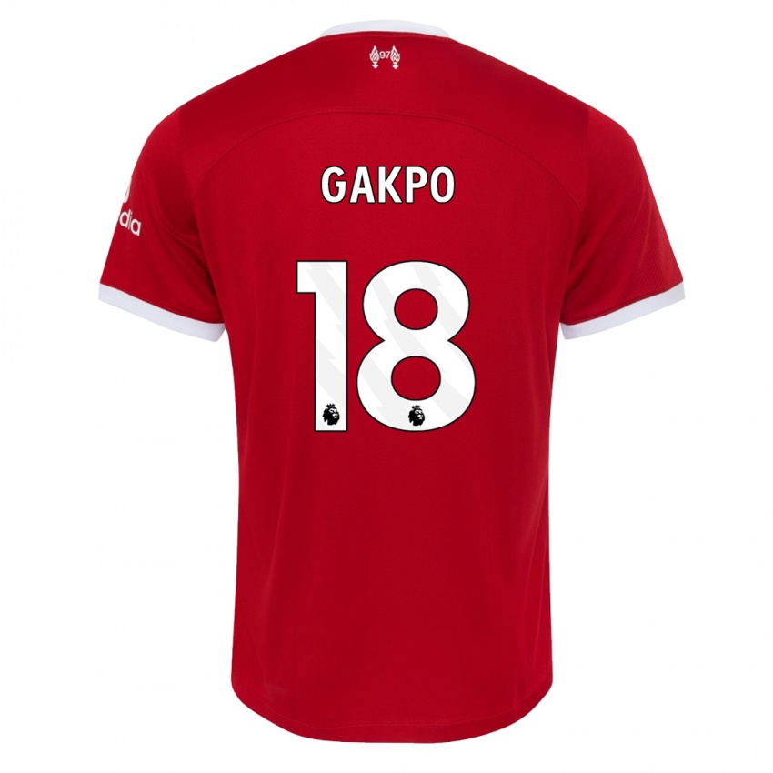 Hombre Camiseta Cody Gakpo #18 Rojo 1ª Equipación 2023/24 La Camisa Chile