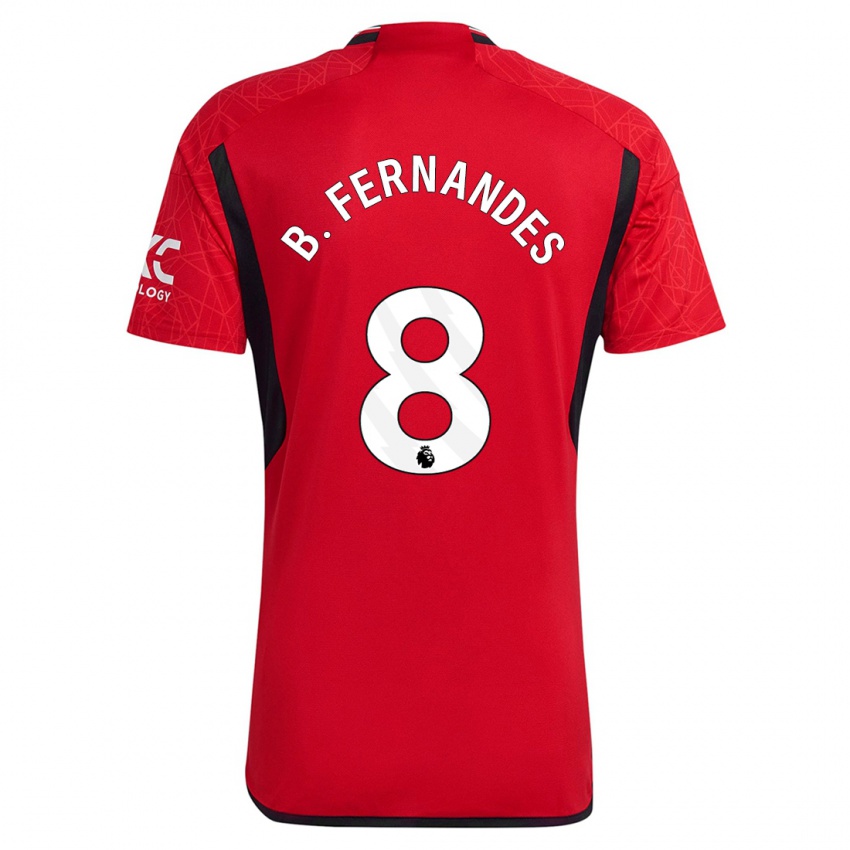 Hombre Camiseta Bruno Fernandes #8 Rojo 1ª Equipación 2023/24 La Camisa Chile