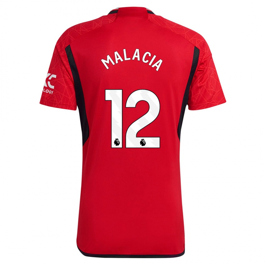 Hombre Camiseta Tyrell Malacia #12 Rojo 1ª Equipación 2023/24 La Camisa Chile