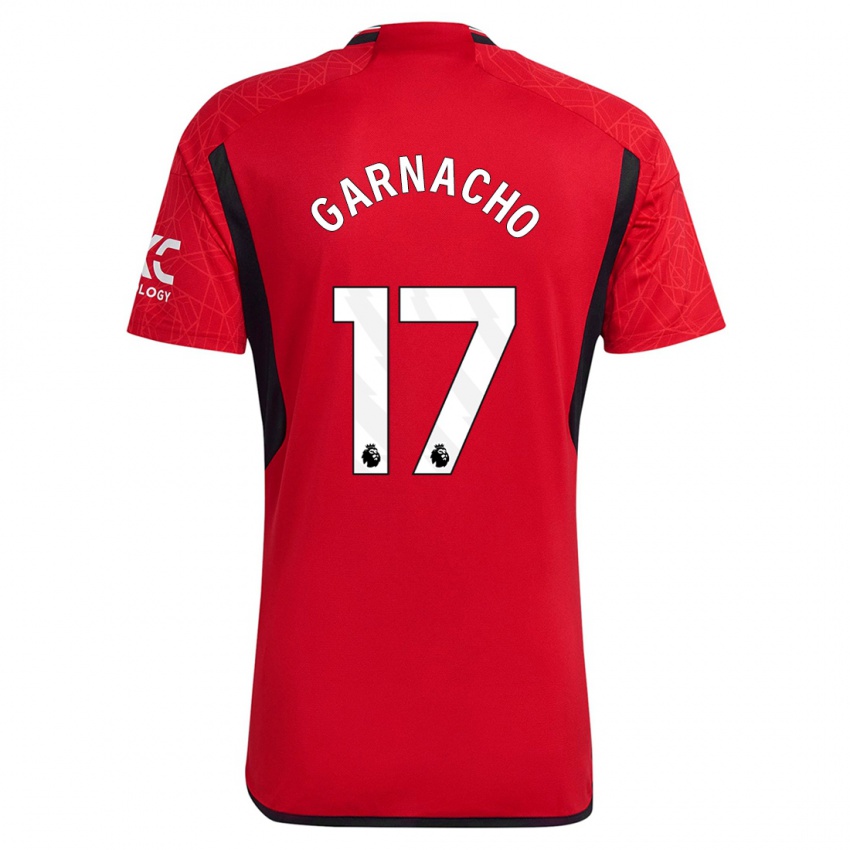 Hombre Camiseta Alejandro Garnacho #17 Rojo 1ª Equipación 2023/24 La Camisa Chile