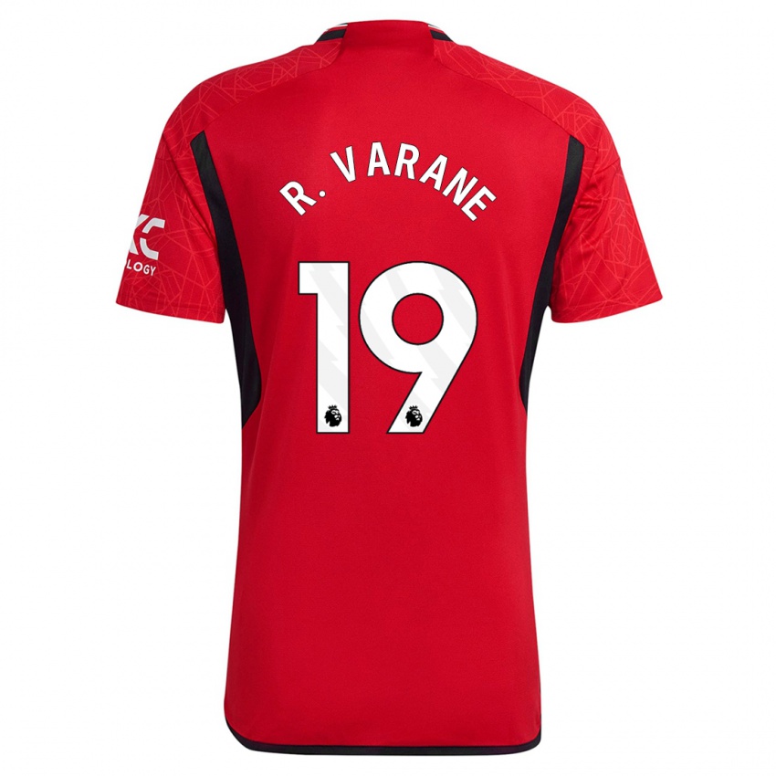 Hombre Camiseta Raphael Varane #19 Rojo 1ª Equipación 2023/24 La Camisa Chile