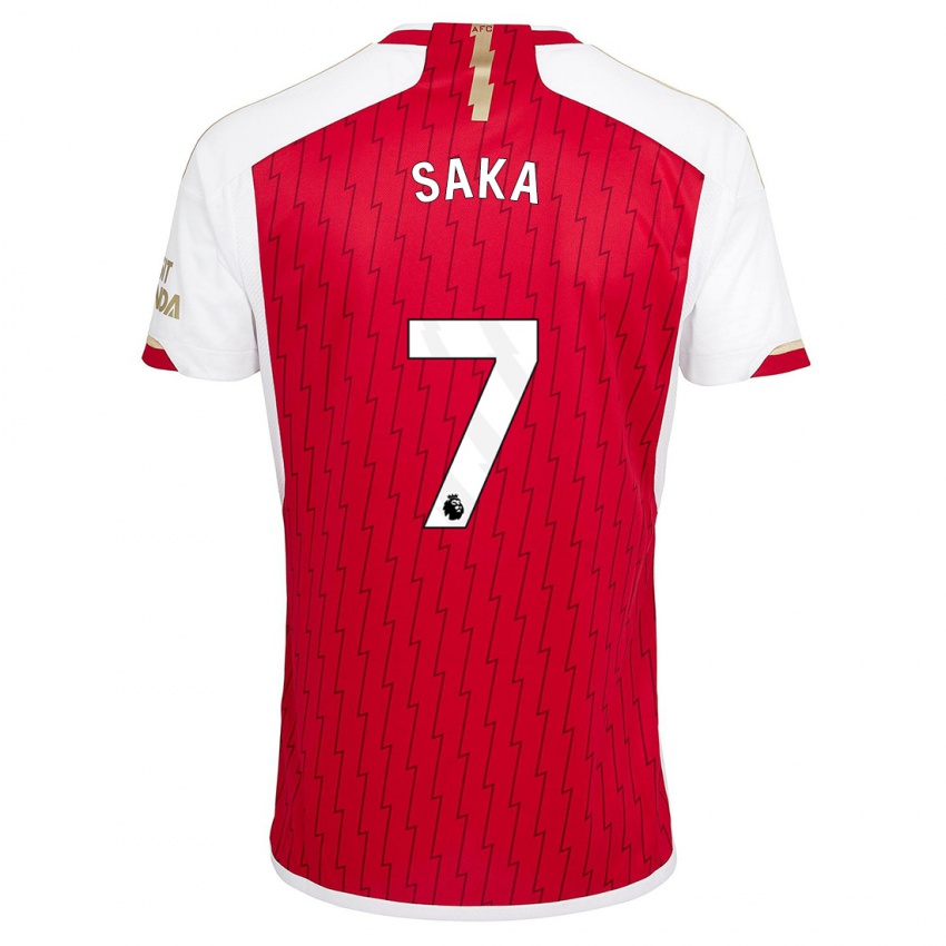 Hombre Camiseta Bukayo Saka #7 Rojo 1ª Equipación 2023/24 La Camisa Chile