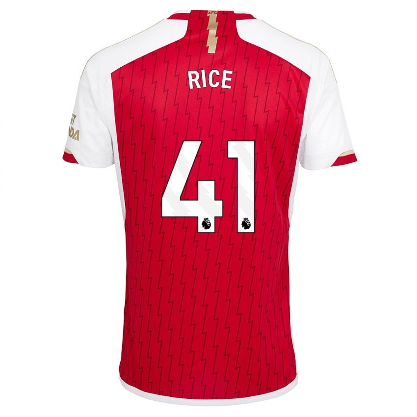 Hombre Camiseta Declan Rice #41 Rojo 1ª Equipación 2023/24 La Camisa Chile