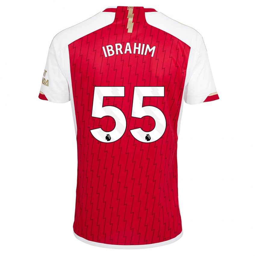 Hombre Camiseta Bradley Ibrahim #55 Rojo 1ª Equipación 2023/24 La Camisa Chile