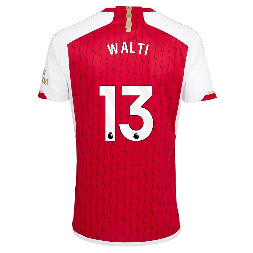 Hombre Camiseta Lia Walti #13 Rojo 1ª Equipación 2023/24 La Camisa Chile