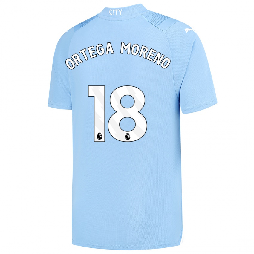 Hombre Camiseta Stefan Ortega Moreno #18 Azul Claro 1ª Equipación 2023/24 La Camisa Chile