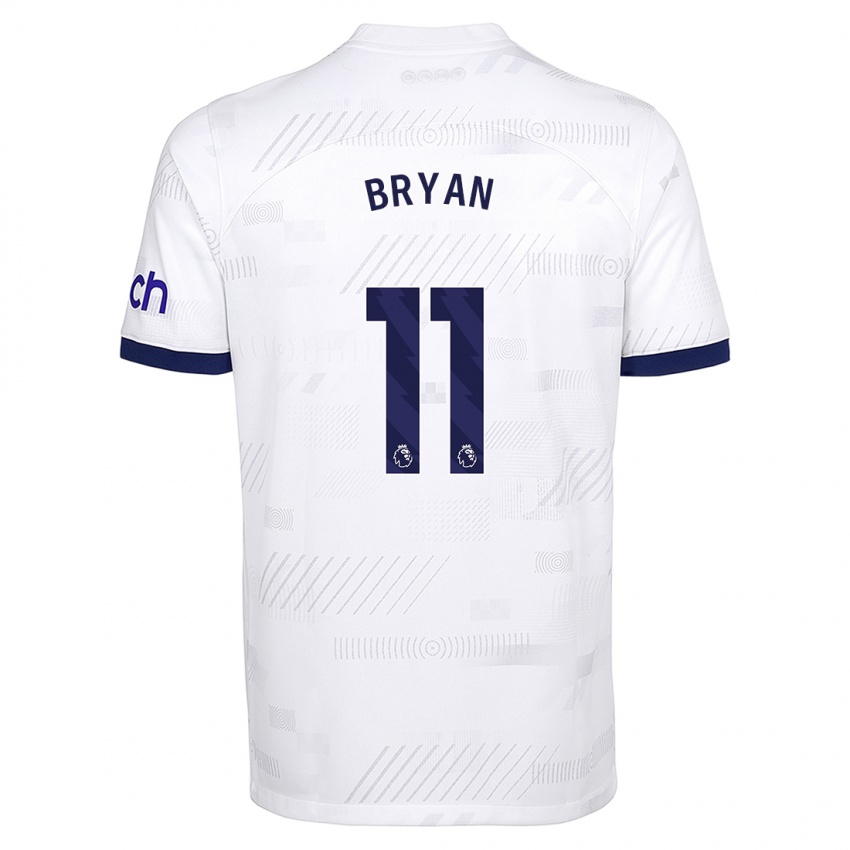 Hombre Camiseta Bryan Gil #11 Blanco 1ª Equipación 2023/24 La Camisa Chile