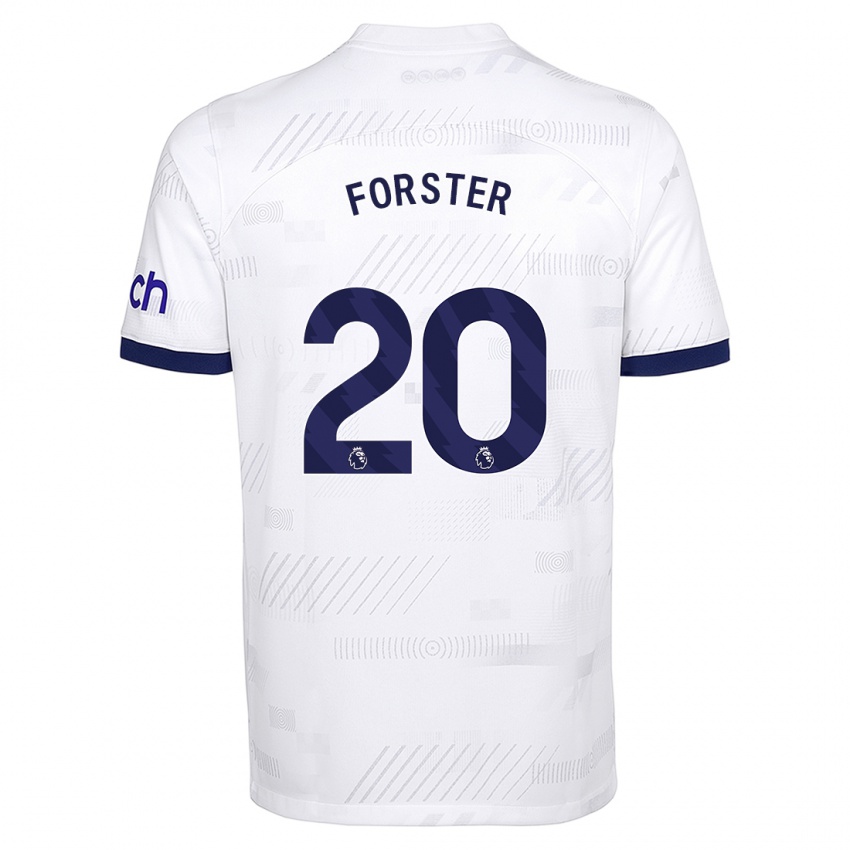 Hombre Camiseta Fraser Forster #20 Blanco 1ª Equipación 2023/24 La Camisa Chile