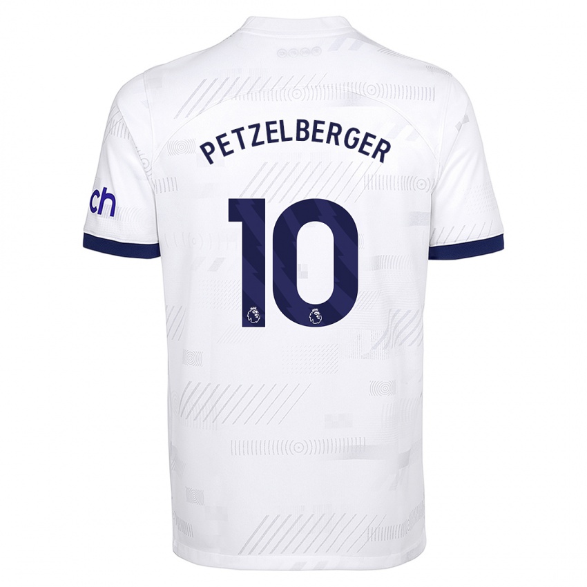 Hombre Camiseta Ramona Petzelberger #10 Blanco 1ª Equipación 2023/24 La Camisa Chile