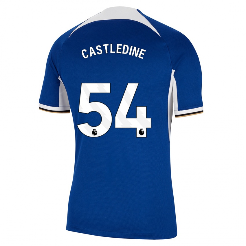 Hombre Camiseta Leo Castledine #54 Azul 1ª Equipación 2023/24 La Camisa Chile