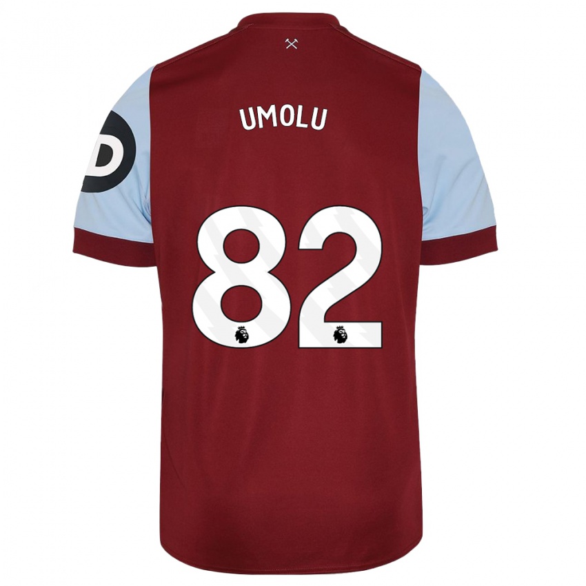 Hombre Camiseta Jemiah Umolu #82 Granate 1ª Equipación 2023/24 La Camisa Chile