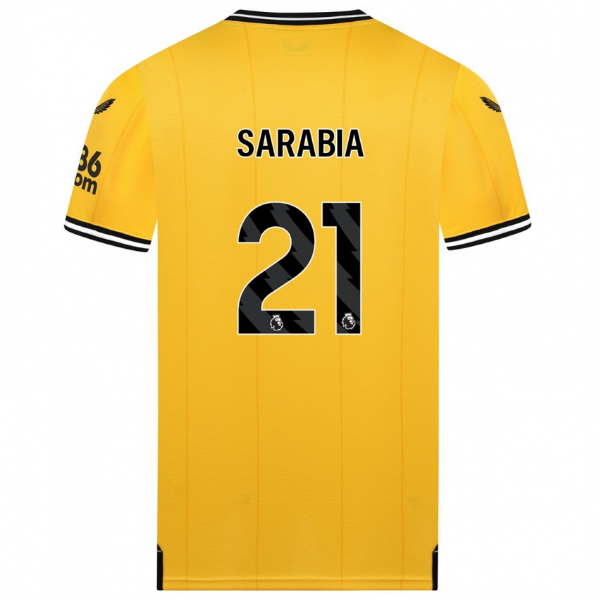 Hombre Camiseta Pablo Sarabia #21 Amarillo 1ª Equipación 2023/24 La Camisa Chile