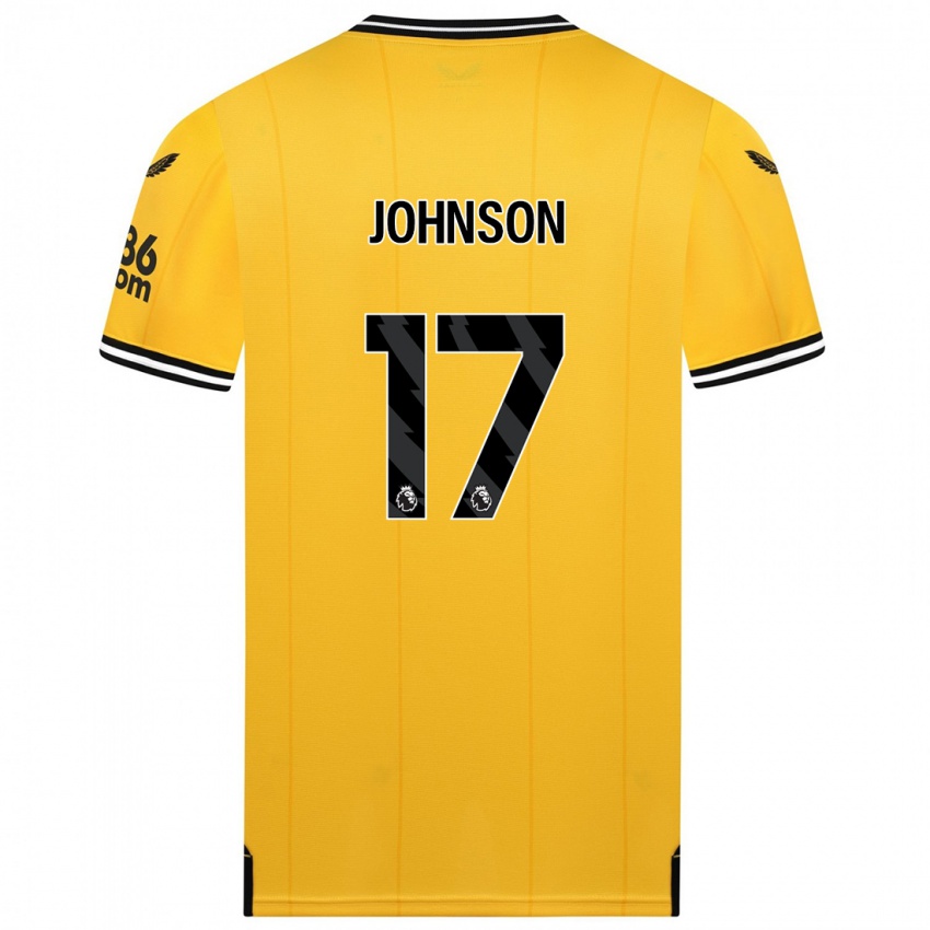 Hombre Camiseta Katie Johnson #17 Amarillo 1ª Equipación 2023/24 La Camisa Chile