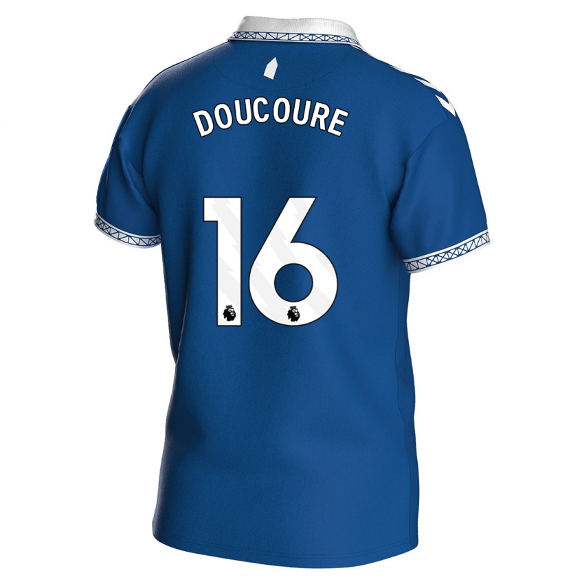 Hombre Camiseta Abdoulaye Doucoure #16 Azul Real 1ª Equipación 2023/24 La Camisa Chile