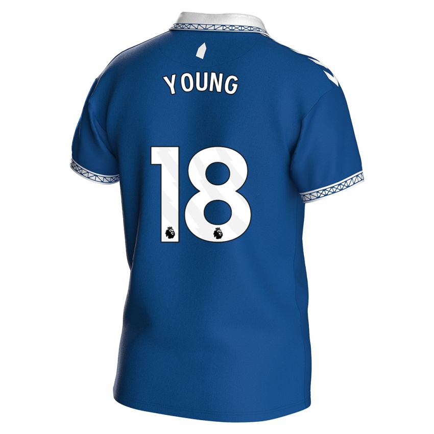 Hombre Camiseta Ashley Young #18 Azul Real 1ª Equipación 2023/24 La Camisa Chile