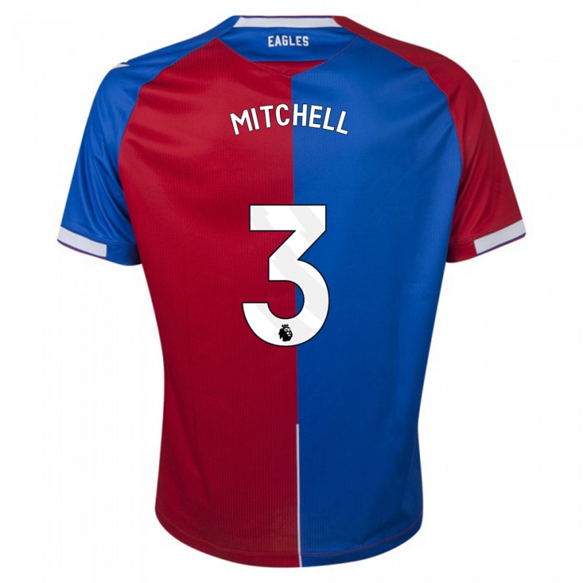 Hombre Camiseta Tyrick Mitchell #3 Rojo Azul 1ª Equipación 2023/24 La Camisa Chile