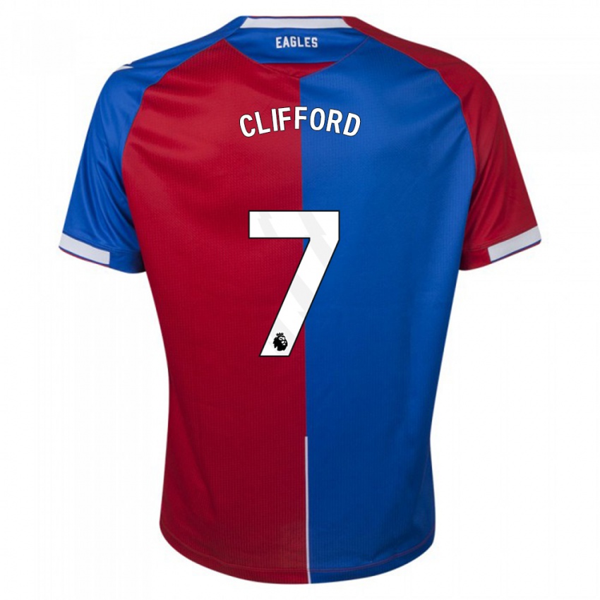 Hombre Camiseta Charley Clifford #7 Rojo Azul 1ª Equipación 2023/24 La Camisa Chile