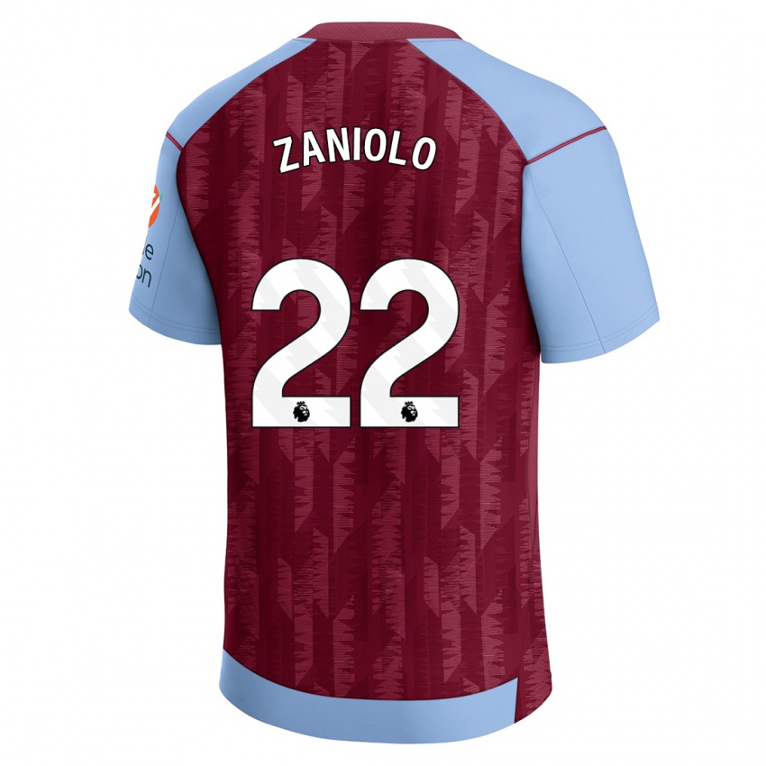 Hombre Camiseta Nicolo Zaniolo #22 Azul Claro 1ª Equipación 2023/24 La Camisa Chile