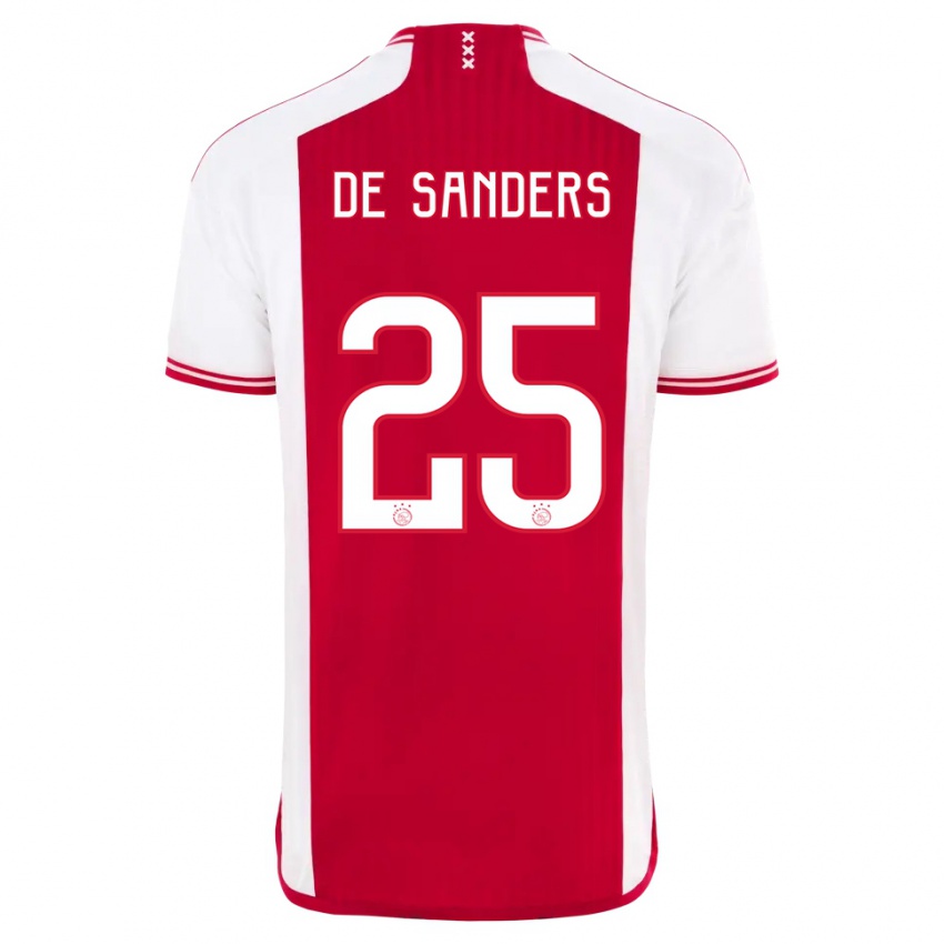 Hombre Camiseta Kay-Lee De Sanders #25 Rojo Blanco 1ª Equipación 2023/24 La Camisa Chile
