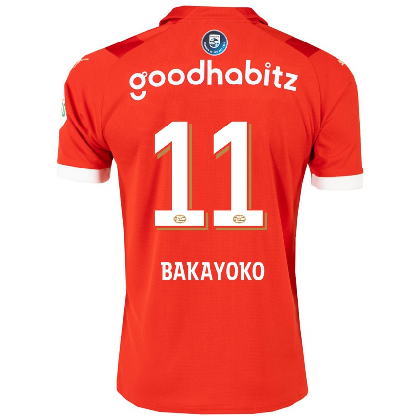 Hombre Camiseta Johan Bakayoko #11 Rojo 1ª Equipación 2023/24 La Camisa Chile