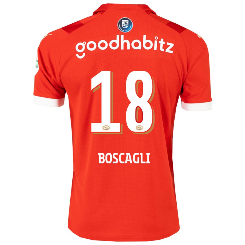 Hombre Camiseta Olivier Boscagli #18 Rojo 1ª Equipación 2023/24 La Camisa Chile