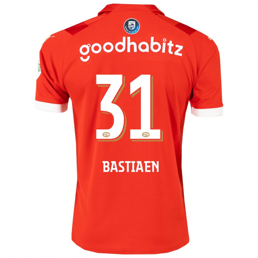 Hombre Camiseta Femke Bastiaen #31 Rojo 1ª Equipación 2023/24 La Camisa Chile