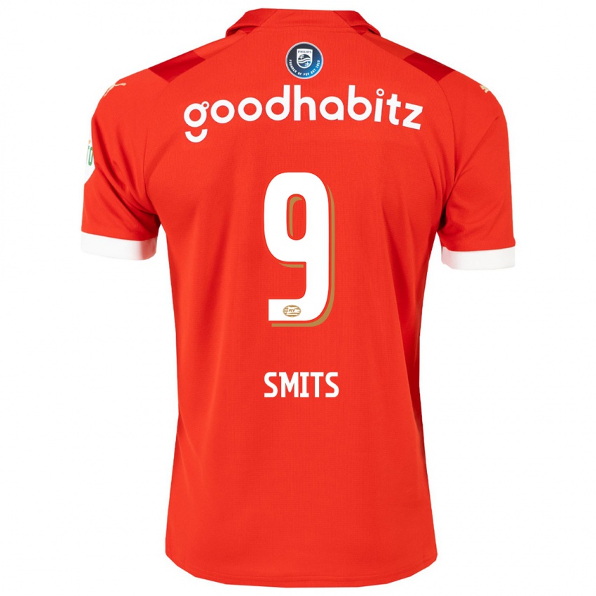 Hombre Camiseta Joelle Smits #9 Rojo 1ª Equipación 2023/24 La Camisa Chile
