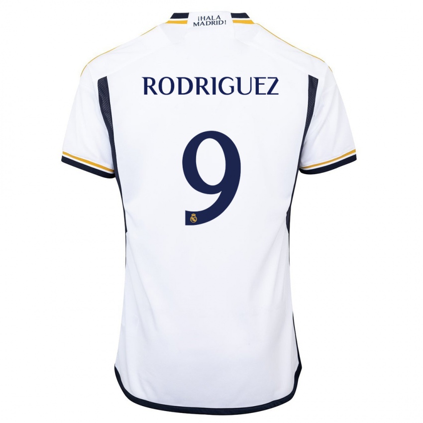 Hombre Camiseta Alvaro Rodriguez #9 Blanco 1ª Equipación 2023/24 La Camisa Chile