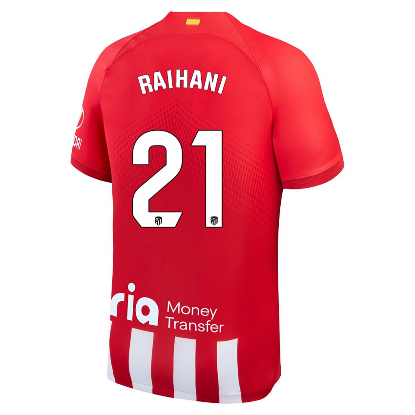 Hombre Camiseta Abde Raihani #21 Rojo Blanco 1ª Equipación 2023/24 La Camisa Chile