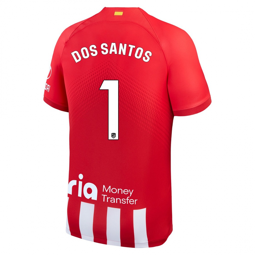Hombre Camiseta Alex Dos Santos #1 Rojo Blanco 1ª Equipación 2023/24 La Camisa Chile