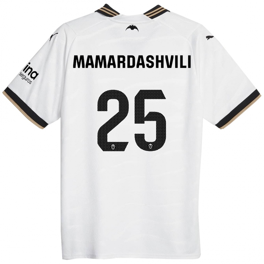 Hombre Camiseta Giorgi Mamardashvili #25 Blanco 1ª Equipación 2023/24 La Camisa Chile