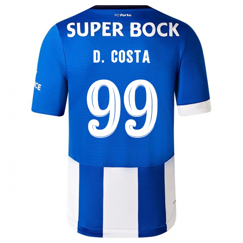 Hombre Camiseta Diogo Costa #99 Azul Blanco 1ª Equipación 2023/24 La Camisa Chile