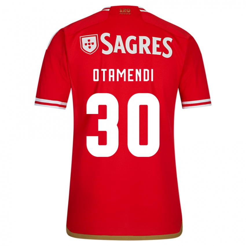 Hombre Camiseta Nicolas Otamendi #30 Rojo 1ª Equipación 2023/24 La Camisa Chile