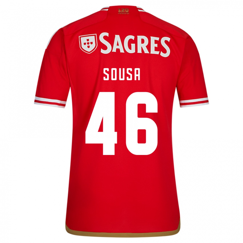 Hombre Camiseta Gerson Sousa #46 Rojo 1ª Equipación 2023/24 La Camisa Chile