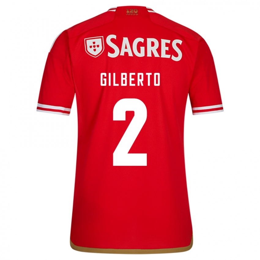 Hombre Camiseta Gilberto #2 Rojo 1ª Equipación 2023/24 La Camisa Chile