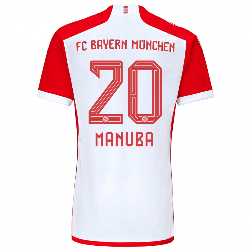 Hombre Camiseta Vincent Manuba #20 Rojo Blanco 1ª Equipación 2023/24 La Camisa Chile