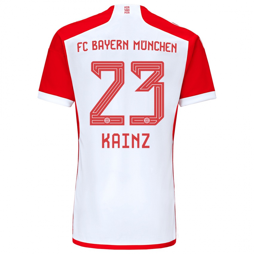 Hombre Camiseta Manuel Kainz #23 Rojo Blanco 1ª Equipación 2023/24 La Camisa Chile