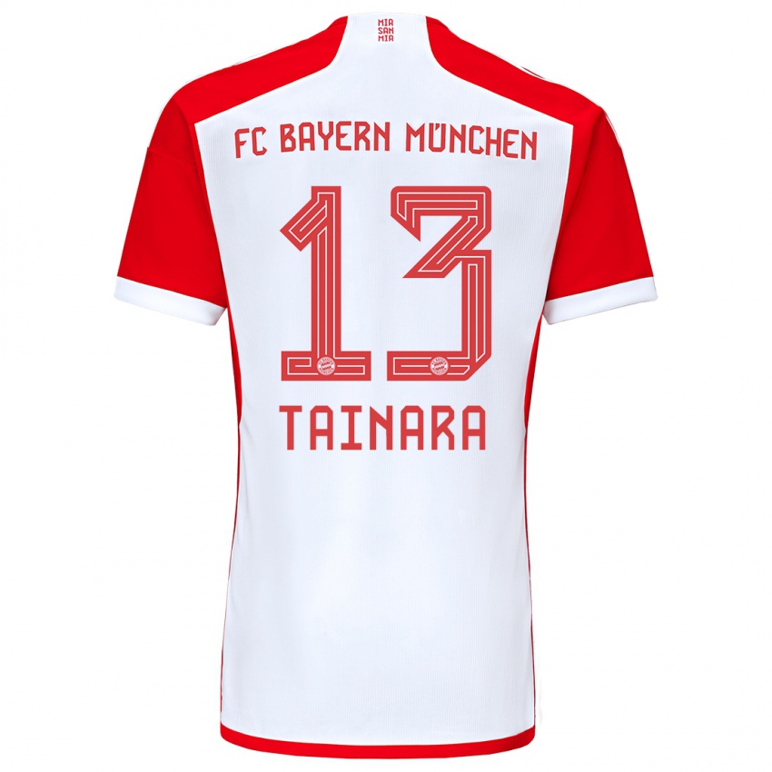 Hombre Camiseta Tainara #13 Rojo Blanco 1ª Equipación 2023/24 La Camisa Chile