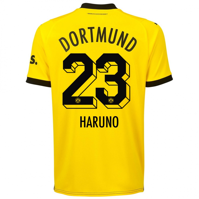 Hombre Camiseta Sasaki Haruno #23 Amarillo 1ª Equipación 2023/24 La Camisa Chile