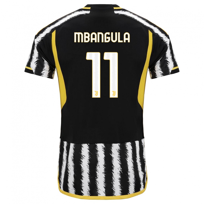 Hombre Camiseta Samuel Mbangula #11 Blanco Negro 1ª Equipación 2023/24 La Camisa Chile