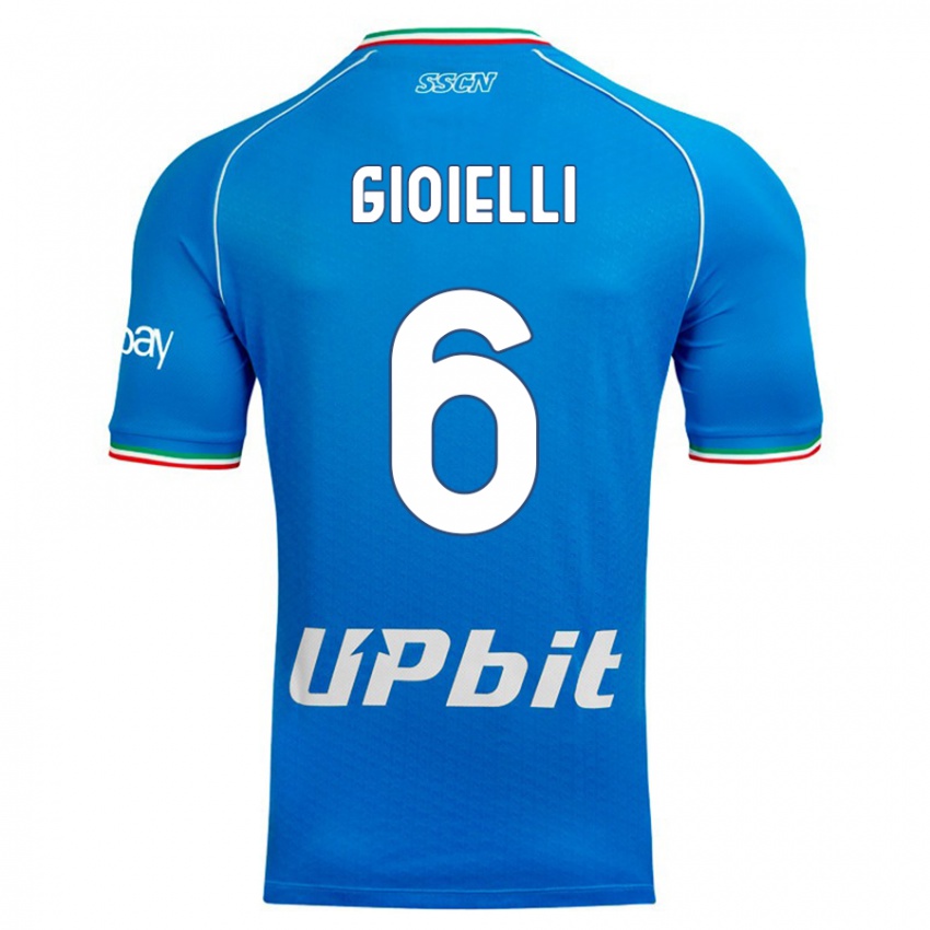 Hombre Camiseta Francesco Gioielli #6 Cielo Azul 1ª Equipación 2023/24 La Camisa Chile
