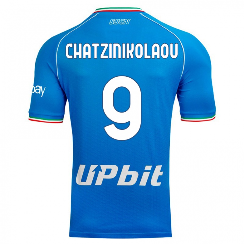 Hombre Camiseta Despoina Chatzinikolaou #9 Cielo Azul 1ª Equipación 2023/24 La Camisa Chile