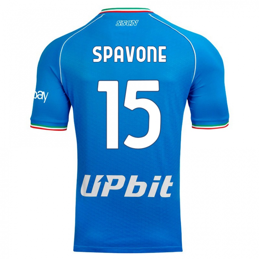 Hombre Camiseta Alessandro Spavone #15 Cielo Azul 1ª Equipación 2023/24 La Camisa Chile
