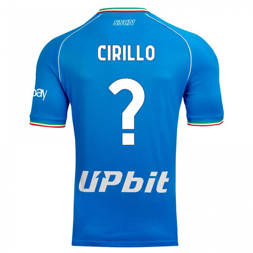 Hombre Camiseta Gioele Cirillo #0 Cielo Azul 1ª Equipación 2023/24 La Camisa Chile