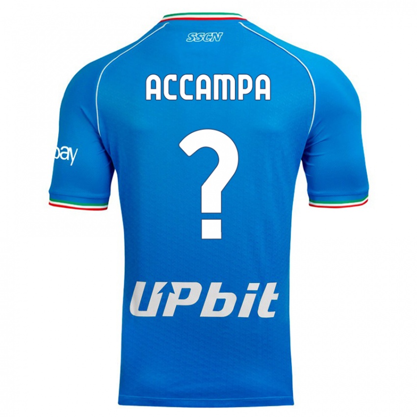 Hombre Camiseta Davide Accampa #0 Cielo Azul 1ª Equipación 2023/24 La Camisa Chile