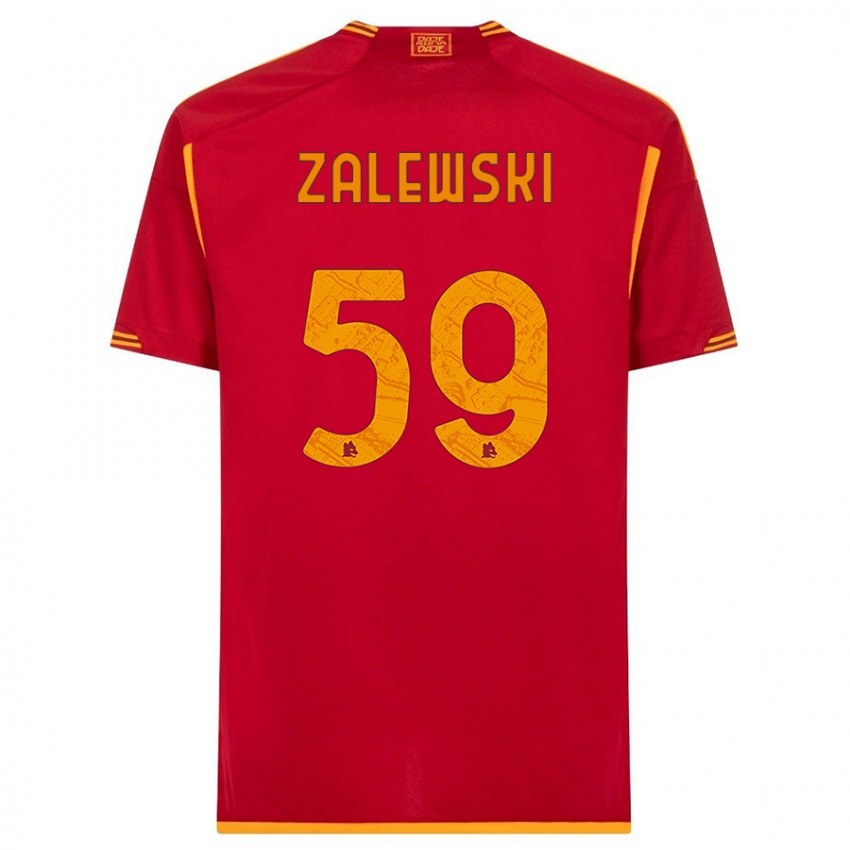 Hombre Camiseta Nicola Zalewski #59 Rojo 1ª Equipación 2023/24 La Camisa Chile