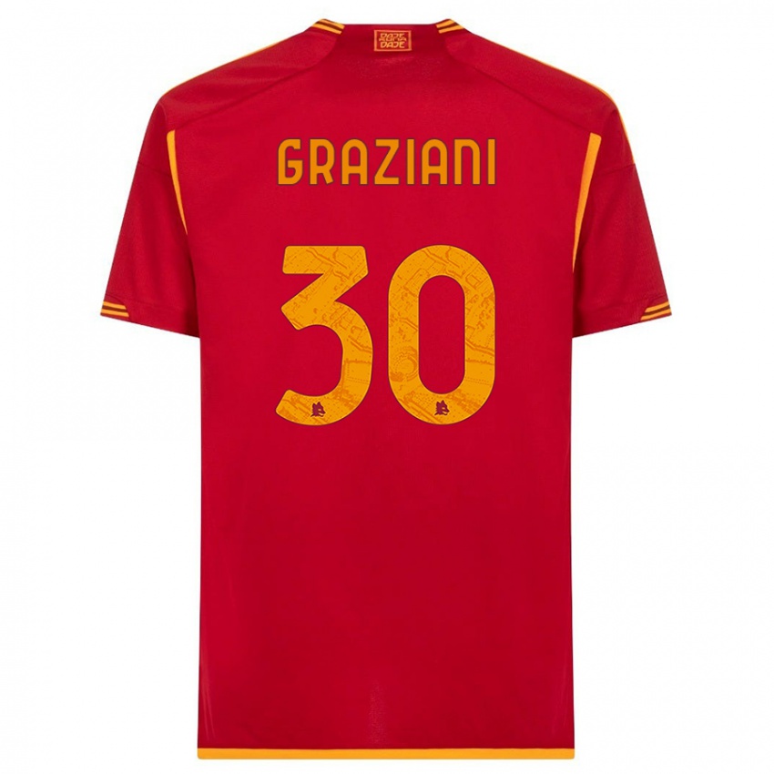 Hombre Camiseta Leonardo Graziani #30 Rojo 1ª Equipación 2023/24 La Camisa Chile